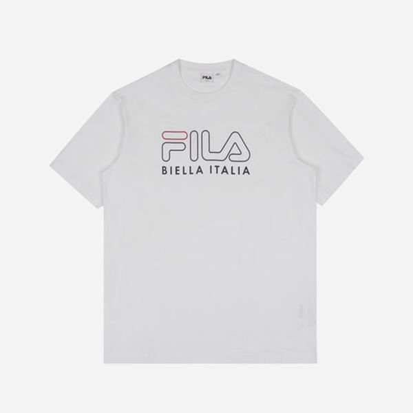 Camisetas Manga Corta Fila Mujer Blancas - 3D Logo S/S - España 709618MIS